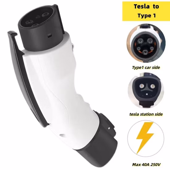 48A Adapter for Tesla to J1772 EV Charging Adapter Type 1 New Energy Car Adapter 250V for Tesla Charger