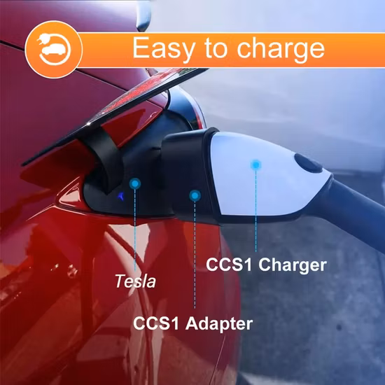 CCS1-auf-Tesla-CCS-Combo1-Adapter für Tesla-Autoladegerät, EV-Ladegerät-Adapter