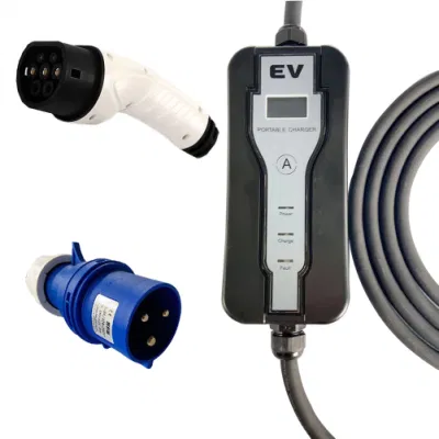 Elektroauto 32A Typ2 EV-Ladegerät Elektrokabel-Stecker-Adapter Schnellladung Tragbares EV-Ladegerät